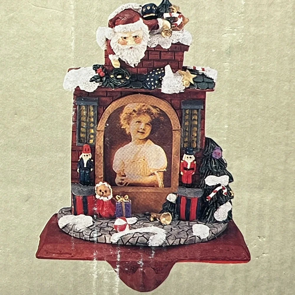 Holiday Collection Christmas Lot Stocking Hanger &‎ Porcelain Tree Covered Box